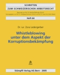 Whistleblowing unter dem Aspekt der Korruptionsbekämpfung